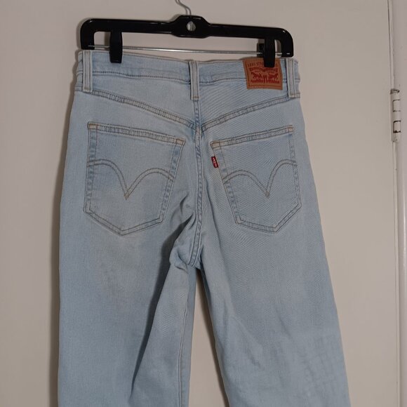 Levi's ribcage straight ankle jeans women 29 light wash high rise button fly - Picture 5 of 9